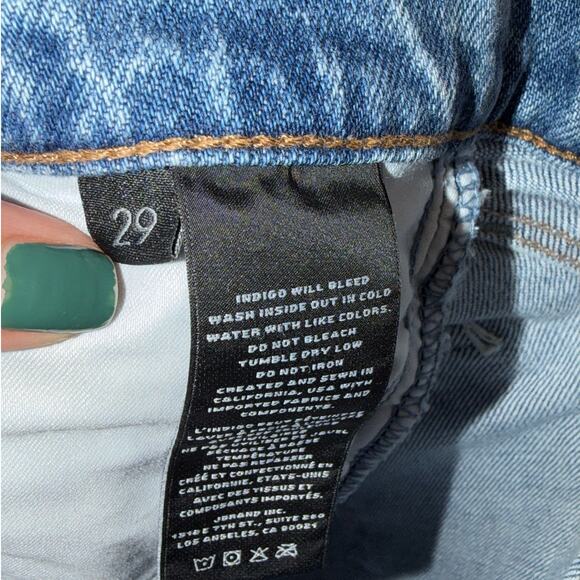 J Brand for Theory Adele Straight Leg Mid Rise Jeans Indigo Blue Size 29 - Picture 10 of 12